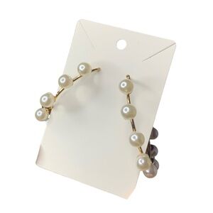 Large pearl hoops